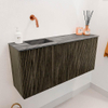 Mondiaz JOYA-DLUX 90cm toiletmeubel - kleur Shadow - Wastafel FAYE positie Links Zonder kraangat kleur Sombra. SW1425206