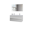 Bruynzeel Palitano badmeubelset 120x56.5x46cm spiegel dubbele kom mat wit SW113902 Bruynzeel Palitano badmeubelset 120x56.5x46cm spiegel dubbele kom mat wit SW113902