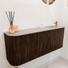 Mondiaz JOYA-DLUX 101.6cm toiletmeubel - ronding links kleur Walnut - Wastafel FAYE positie Rechts 1 kraangat kleur Opalo. SW1422619