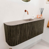 Mondiaz JOYA-DLUX 103.2cm toiletmeubel - ronding links en rechts kleur Shadow - Wastafel FAYE positie Midden Zonder kraangat kleur Saba. SW1425169
