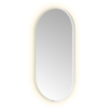 Hotbath &MORE Spiegel Oval - 50x100cm - direct en indirect LED - spiegelverwarming - dimbaar - met afstandsbediening - mat wit SW1245614