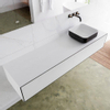 MONDIAZ LAGOM 170cm badmeubel solid surface urban 2 lades Wastafel BINX opzetkom rechts zonder kraangat SW409343 MONDIAZ LAGOM 170cm badmeubel solid surface urban 2 lades Wastafel BINX opzetkom rechts zonder kraangat SW409343