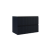Saniclass Prime Blend Meuble sous lavabo - 80x55x45.9cm - 2 tiroirs - poignée intégrée - MDF - bleu marine mat SW892644
