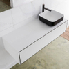 Mondiaz Lagom Meuble salle de bains 120x30.9x45cm Solid Surface Urban 1 tiroir avec lavabo BINX vasque à poser Droite 1 trou de robinet SW409276