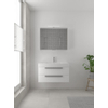 Bruynzeel Bando badmeubelset 90x45cm 1 kraangat 1 wasbak 2 lades met spiegelkast met softclose Composiet mat wit SW383406 Bruynzeel Bando badmeubelset 90x45cm 1 kraangat 1 wasbak 2 lades met spiegelkast met softclose Composiet mat wit SW383406