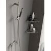 Hotbath Cobber barre de douche 90cm avec coude de raccordement mural flexible de douche 150cm et douchette barre nickel brossé SW74146