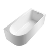 Saniclass Baignoire semi-îlot 180x80x58cm Acrylique Blanc brillant SW657314 Saniclass Baignoire semi-îlot 180x80x58cm Acrylique Blanc brillant SW657314
