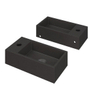 INK Versus Fontaine - 36x18x9cm - lavabo à droite - 1 trou de robinet - Quartz noir SW157969