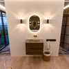 Mondiaz CIRO-DLUX Badkamermeubelset - 70x45x50cm - Solid surface wastafel Oza - 1 wasbak Midden - zonder kraangaten - 2 lades - Dusk SW1533260