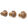 IVY Concord Partie apparente - pour mitigeur thermostatique encastré - 3 robinets d'arrêt - symmetry - rosaces rondes - RVS316 - cuivre brossé mat PVD SW1030925