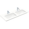 Villeroy en Boch Venticello meubelwastafel dubbel met 2 kraangaten doorgestoken 130x50cm (geschikt voor 2x3 kraangaten) zonder overloop wit 1025102 Villeroy en Boch Venticello meubelwastafel dubbel met 2 kraangaten doorgestoken 130x50cm (geschikt voor 2x3 kraangaten) zonder overloop wit 1025102