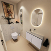 MONDIAZ TURE-DLUX Meuble WC 80 cm Cale. EDEN lavabo Opalo position centrale. Sans trou de robinet. SW1104234
