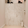 MONDIAZ HOPE Toiletplaat Set - solid surface achterwand - 100x125cm - Planchet 100x23cm - niet voorgeboord - Ostra SW1105182