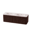 Royal Plaza Terra Edge Badkamermeubelset - 140x44.7x46cm - solid surface wastafel wit mat - 2 wasbakken - 2 kraangaten - 2 lades - kastanje (walnoot) SW1471921