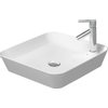 Duravit Cape Cod waskom vierkant met kraangat zonder overloop 46x46cm mat wit SW296994 Duravit Cape Cod waskom vierkant met kraangat zonder overloop 46x46cm mat wit SW296994