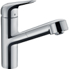 Hansgrohe M42 M427-H150 Mitigeur de cuisine 1 trou avec douchette extractible et bec pivotant à 120° chrome SW241708