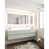 Mondiaz VICA ensemble de meuble de salle de bain - 200cm - meuble sous-vasque greey - 4 tiroirs - lavabo cloud droite - sans trou de robinet version XL 60cm de haut SW1090915