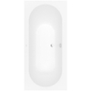 Villeroy & Boch Oberon kunststof duobad quaryl rechthoekig - 190x90x48cm - inclusief poten - Stone White (mat wit) SW454199