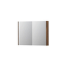 INK SPK2 armoire de toilette – 100 x 74 x 14 cm – 2 portes, portes-miroir double face – Noyer SW353356
