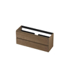 INK Wastafelonderkast - 120x40x52cm - 2 lades - greeploos - met houten keerlijst - MDF - Ash grey SW439198