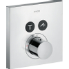 AXOR Showerselect square plaque de finition thermostatique avec robinet d'arrêt pour 2 fonctions chrome GA34498