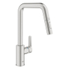 Grohe Start QuickFix Keukenkraan - met uittrekbare handdouche - met dual spray - voorsprong 22.1cm - Supersteel (RVS) SW1028251