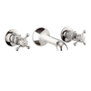 Crosswater Belgravia Robinet lavabo avec bec 14.1cm montage mural 3 trous nickel SW31102 Crosswater Belgravia Robinet lavabo avec bec 14.1cm montage mural 3 trous nickel SW31102