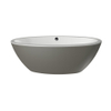 Xenz Britt vrijstaand bad 190x94x60 bicolor wit/cement incl. 7006 badafvoer/vulcombinatie zwart mat SW380176 Xenz Britt vrijstaand bad 190x94x60 bicolor wit/cement incl. 7006 badafvoer/vulcombinatie zwart mat SW380176