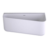 Xenz Cindy hoekbad rechts 155x75/55x60 Bicolor wit/klei met sleuf overloop. waste inox SW382147 Xenz Cindy hoekbad rechts 155x75/55x60 Bicolor wit/klei met sleuf overloop. waste inox SW382147