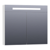 BRAUER Promise Deluxe armoire de toilette – 119 x 70 x 15 cm – LED directe – 2 portes, portes-miroir double face – Blanc mat SW84354