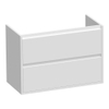 Saniclass New Future Small wastafelonderkast 80x39x55cm 2 softclose greeploze lades met 1 sifonuitsparing MDF mat Wit SW372523 Saniclass New Future Small wastafelonderkast 80x39x55cm 2 softclose greeploze lades met 1 sifonuitsparing MDF mat Wit SW372523