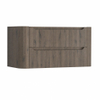 H&R Badmeubelen Juice Meuble sous lavabo - 100x45x50cm - coins arrondis - 2 tiroirs - poignée intégrée - Tucson oak SW1489154