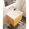MONDIAZ VICA Ensemble de meuble salle de bain - 60cm - 2 tiroirs - lavabo Cloud au centre - 0 trous de robinet - solid surface ocre SW411090