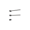 Hotbath &MORE Handdoekradiator - 50x38cm - rond - 2 stangen - horizontaal - met schakelaar - PVD - geborsteld gunmetal (antraciet) SW1245687