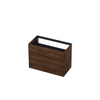 INK Meuble sous-lavabo - 90x45x65cm - 2 tiroirs - push to open - avec façades rapportées droites - MFC - chêne cuivre SW352566