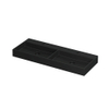 Ink United wastafel - 120x45x11cm - 2 wasbakken - 2 kraangaten - mat zwart SW207365