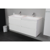 Adema Bella onderkast met acryl wastafel 2 kraangaten 120X55X46cm Wit hoogglans SW398159 Adema Bella onderkast met acryl wastafel 2 kraangaten 120X55X46cm Wit hoogglans SW398159