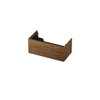 INK Wastafelonderkast - 90x45x37.6cm - 1 lade - push to open - met recht opdekfront - Eiken - Chocolate SW439379