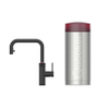 Quooker BE Flex Square Robinet d'eau bouillante - bec pivotant et extractible - réservoir Combi - Eau chaude / bouillante - noir SW1419543