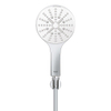 GROHE Rainshower SmartActive 130 Set de douchette - 3 types de jets - rond - avec support - flexible lisse - 150cm - chromé/moon white SW472430