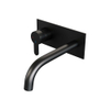 Brauer Black Edition inbouw wastafelmengkraan met gebogen uitloop rechts en afdekplaat model D2 Zwart mat SW716151 Brauer Black Edition inbouw wastafelmengkraan met gebogen uitloop rechts en afdekplaat model D2 Zwart mat SW716151