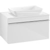 Villeroy en Boch Venticello wastafelonderbouwkast met 1 lade voor opzetwastafel midden 75.7x50.2x43.6cm glans wit 1025487 Villeroy en Boch Venticello wastafelonderbouwkast met 1 lade voor opzetwastafel midden 75.7x50.2x43.6cm glans wit 1025487