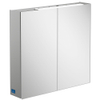 Villeroy & Boch my view one spiegelkast - 80.7x74.6cm - met 2 deuren - met led - zilver SW100414