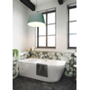 Zeza Cheb Baignoire d'angle semi autoportante - gauche - 170x80cm - incl pieds - siphon - acrylique - blanc mat SW999820
