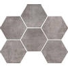 Marazzi Clays Vloer- en wandtegel hexagon 18x21cm 9.5mm R9 porcellanato Lava SW360130