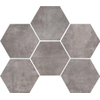 SAMPLE Marazzi Clays Vloer- en wandtegel hexagon 18x21cm 9.5mm R9 porcellanato Lava SW1170696