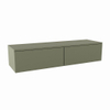 MONDIAZ ALAN MODULE Meuble sous-lavabo - 140x45x30cm - 2 tiroirs - push to open - MDF - Army mat SW645662