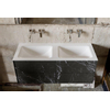 MONDIAZ KIVI 120cm badkamermeubel bekleed met TEGELS elegant black 4 lades Wastafel cloud dubbel zonder kraangat SW408845 MONDIAZ KIVI 120cm badkamermeubel bekleed met TEGELS elegant black 4 lades Wastafel cloud dubbel zonder kraangat SW408845
