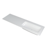 INK Faktor Lavabo à encastrer 160x45x1.5cm polystone droite sans trou de robinet Blanc brillant SW207307