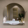 Mondiaz SPOT miroir – Ø 70 cm – avec tablette – Clay (brun) SW1235506